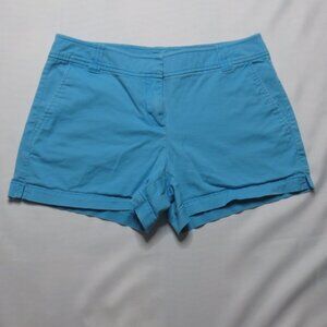 4/$14 NEW YORK & COMPANY womens SHORTS aqua BLUE mid-rise SIZE 6